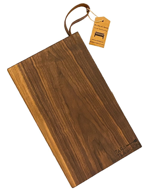 Handmade Hardwood and Leather Cutting Board